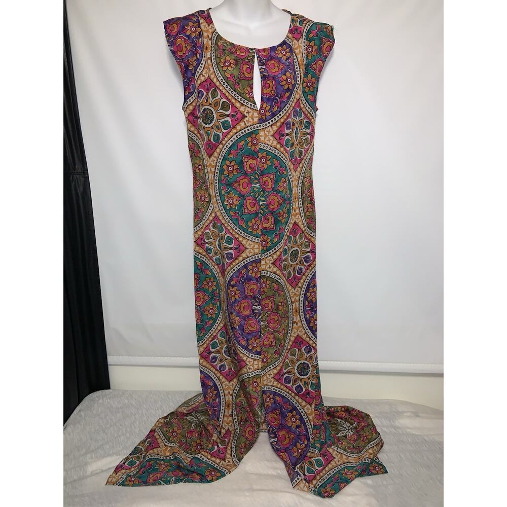 CALYPSO ST BARTH Silk Maxi Multicolored Dress size Large - Picture 4 of 8